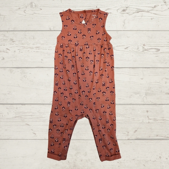 Carter's Floral Sleeveless Romper- size 9m - Picture 1 of 2